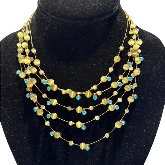 Multi Strand Beaded Necklace - Picture 3 of 3